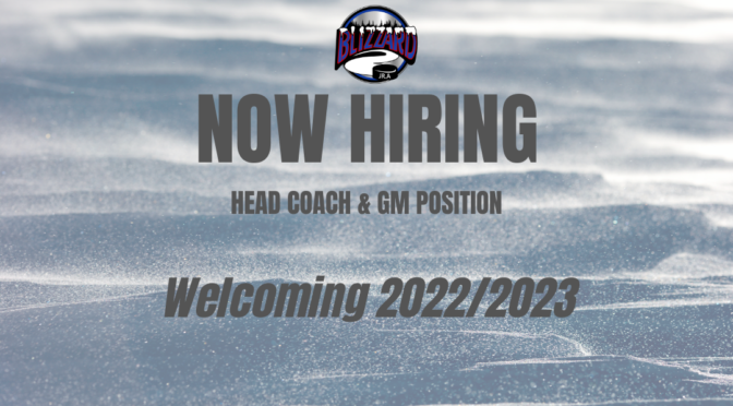 Blizzard Accepting Applications for Head Coach & GM