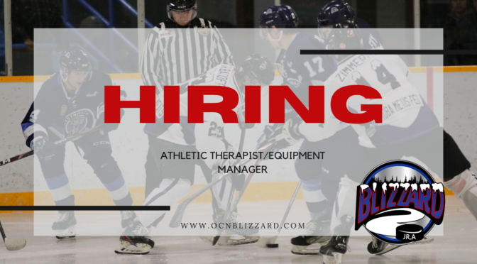 Blizzard Hiring Athletic Therapist/Equipment Manager
